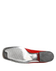 Dolce & Gabbana Red Patent Leather Moccasin Slip On Shoes