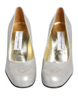 Dolce & Gabbana White Leather High Heels Women Pumps Shoes