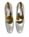 Dolce & Gabbana White Leather High Heels Women Pumps Shoes