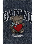 Ganni Blue Cotton Shoulder Bag