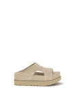 UGG Beige Calf Leather Bos Taurus Platform Sandals