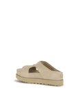 UGG Beige Calf Leather Bos Taurus Platform Sandals