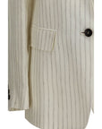 Max Mara Beige Linen Blazer