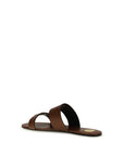 Saint Laurent Brown Calf Leather Bos Taurus Flat Sandals