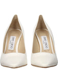 Jimmy Choo Beige Satin Platform Pumps