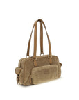 Miu Miu Beige Cotton Shoulder Bag