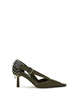 Prada Bicolor Cotton High Heel Pumps