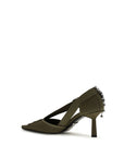 Prada Bicolor Cotton High Heel Pumps