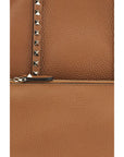 Valentino Garavani Brown Calf Leather Bos Taurus Shoulder Bag