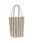 Valentino Garavani Blue Raffia Backet Bag