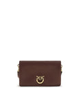 PINKO Purple Calf Leather Bos Taurus Shoulder Bag