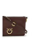 PINKO Purple Calf Leather Bos Taurus Shoulder Bag