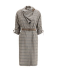 Burberry Gray Wool Casual Dress