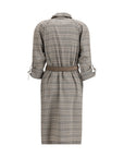 Burberry Gray Wool Casual Dress