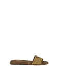 Prada Brown Raffia Slippers