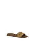 Prada Brown Raffia Slippers