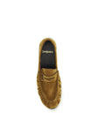 Saint Laurent Beige Calf Leather Bos Taurus Slip-On Loafers