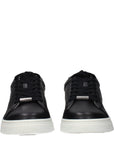 Jimmy Choo Black Leather Low Top Sneakers