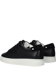 Jimmy Choo Black Leather Low Top Sneakers