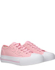 Jimmy Choo Pink Fabric Low Top Sneakers