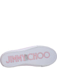 Jimmy Choo Pink Fabric Low Top Sneakers