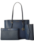 Michael Kors Blue Leather Tote Bag