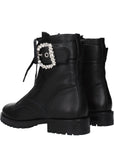 Jimmy Choo Black Leather Ankle Boots