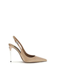 Dolce & Gabbana Beige Silk High Heel Pumps