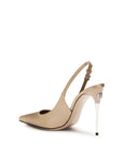 Dolce & Gabbana Beige Silk High Heel Pumps