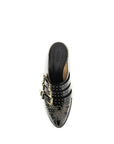 Chloé Black Calf Leather Bos Taurus Mules