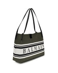 Balmain Black Cotton Shoulder Bag