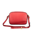 Coccinelle Rosso Leather Women's Bag with Adjustable Strap and Pockets