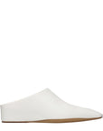 Jil Sander White Leather Slippers