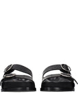 Jil Sander Black Leather Slippers
