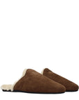 Prada Brown Leather Slippers