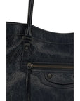 Balenciaga Black Lamb Ovis Aries Aries Shoulder Bag