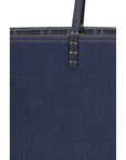 Fendi Blue Cotton Shoulder Bag