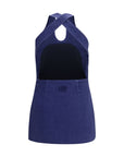 Miu Miu Blue Cotton Casual Dress