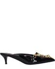 Balmain Black Leather Platform Sandals
