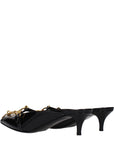 Balmain Black Leather Platform Sandals