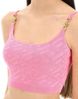Versace Multicolor Elastane Tank Tops
