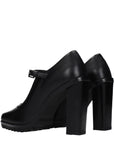 Max Mara Black Leather High Heel Pumps