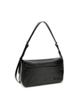 PINKO Black Calf Leather Bos Taurus Shoulder Bag