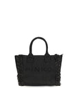 PINKO Black Raffia Shoulder Bag