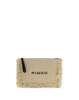 PINKO Beige Polypropylene Clutch Bag