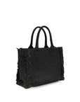 PINKO Black Raffia Shoulder Bag