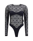 Marine Serre Black Polyamide Bodysuit
