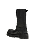 Balenciaga Black Calf Leather Bos Taurus Lace-Up Boots