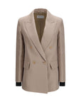 Max Mara Beige Silk Blazer