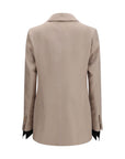 Max Mara Beige Silk Blazer